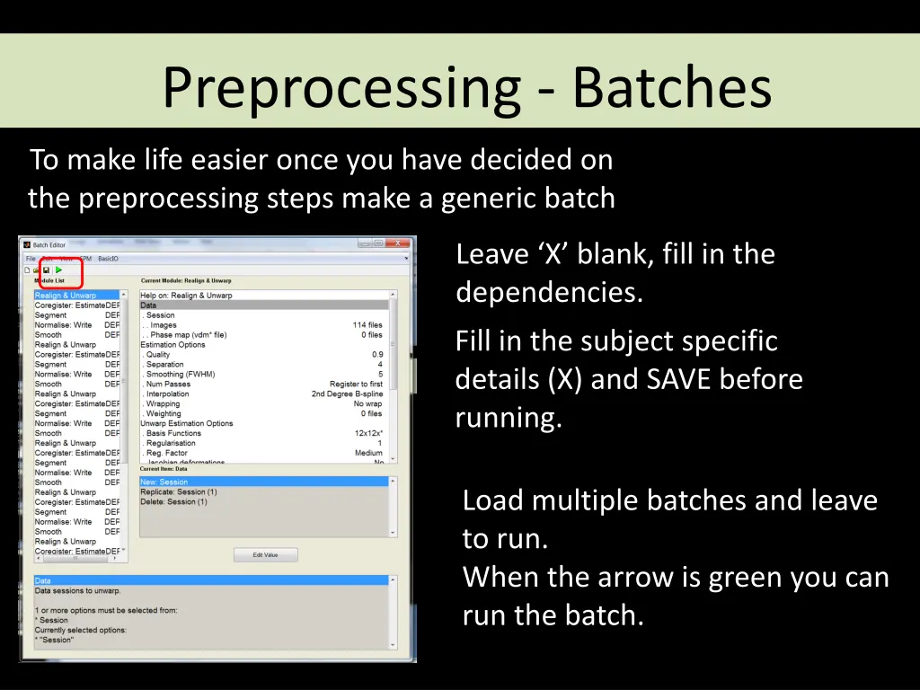 preprocessing batches