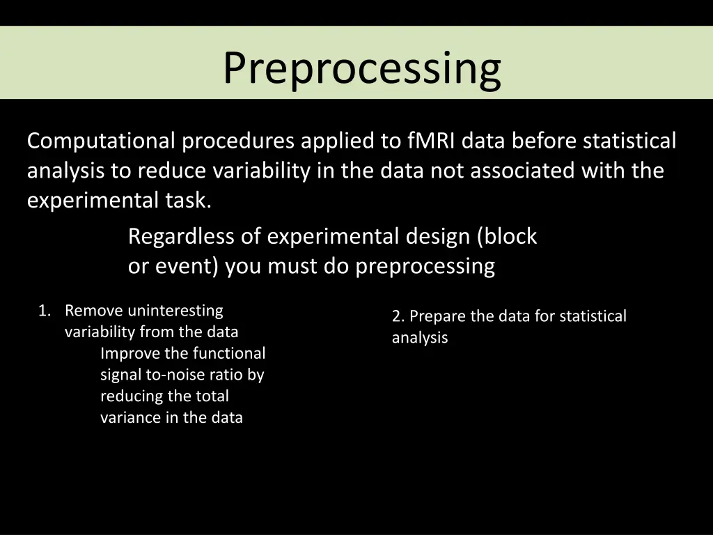 preprocessing