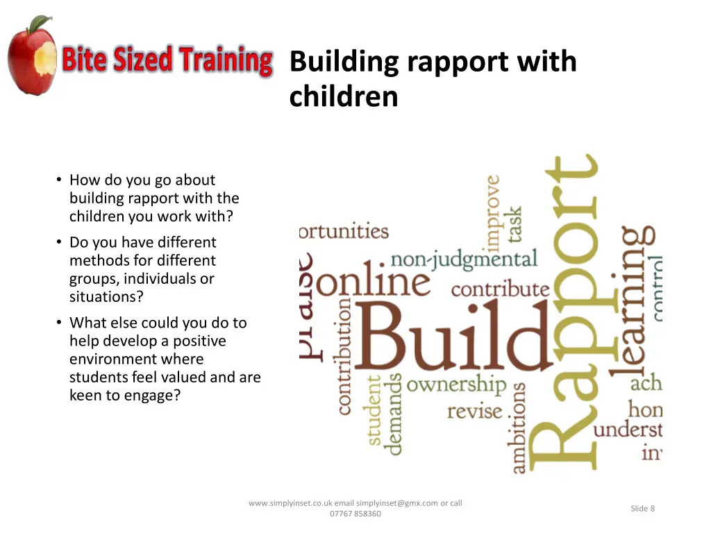 building rapport with children