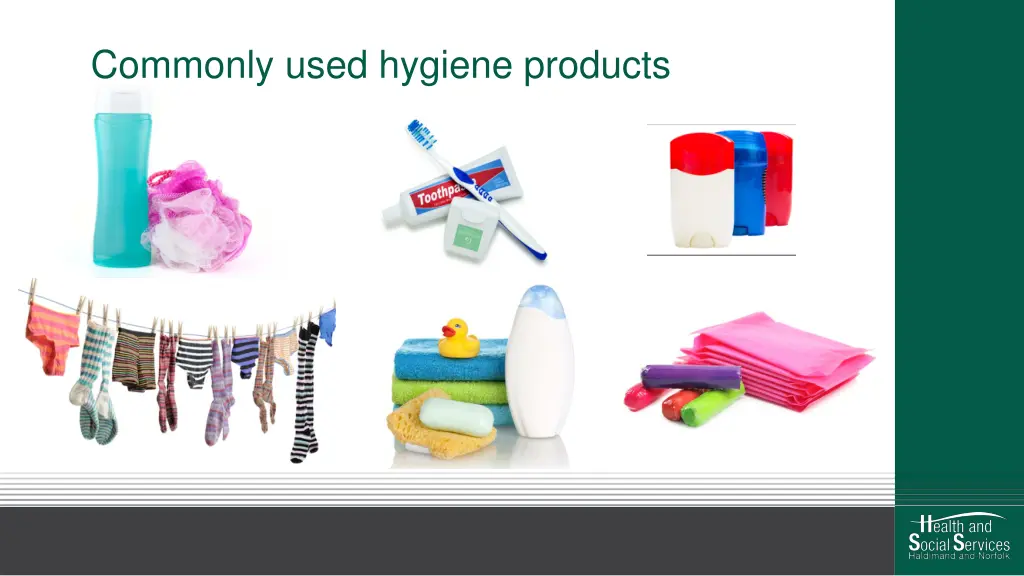 commonly used hygiene products