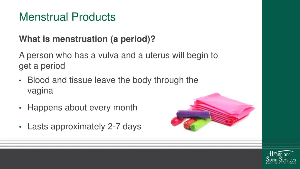 menstrual products