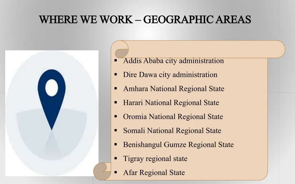 where we work where we work geographic areas