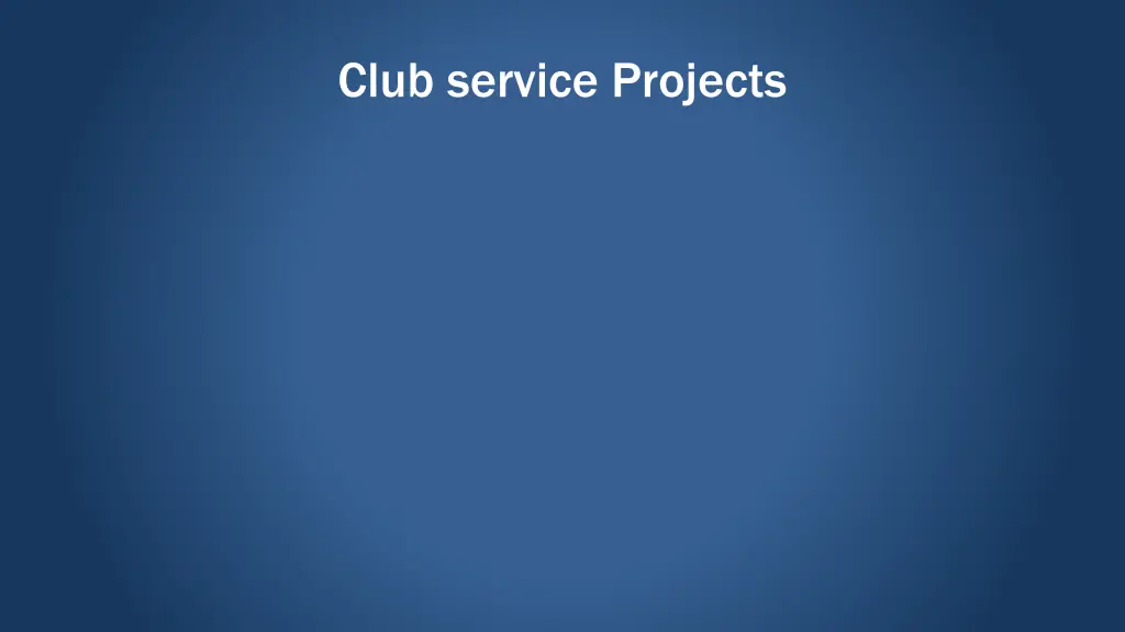 club service projects