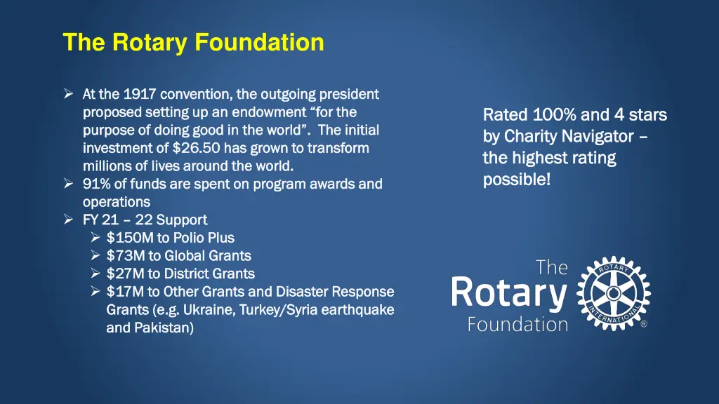 the rotary foundation