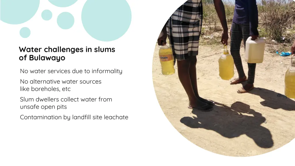 water challenges in slums of bulawayo
