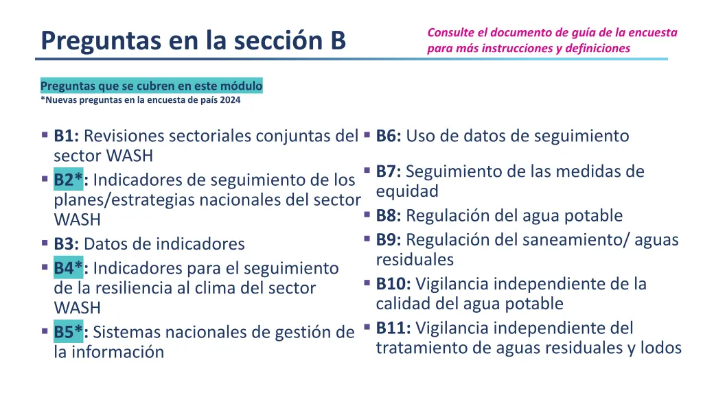 consulte el documento de gu a de la encuesta para 1