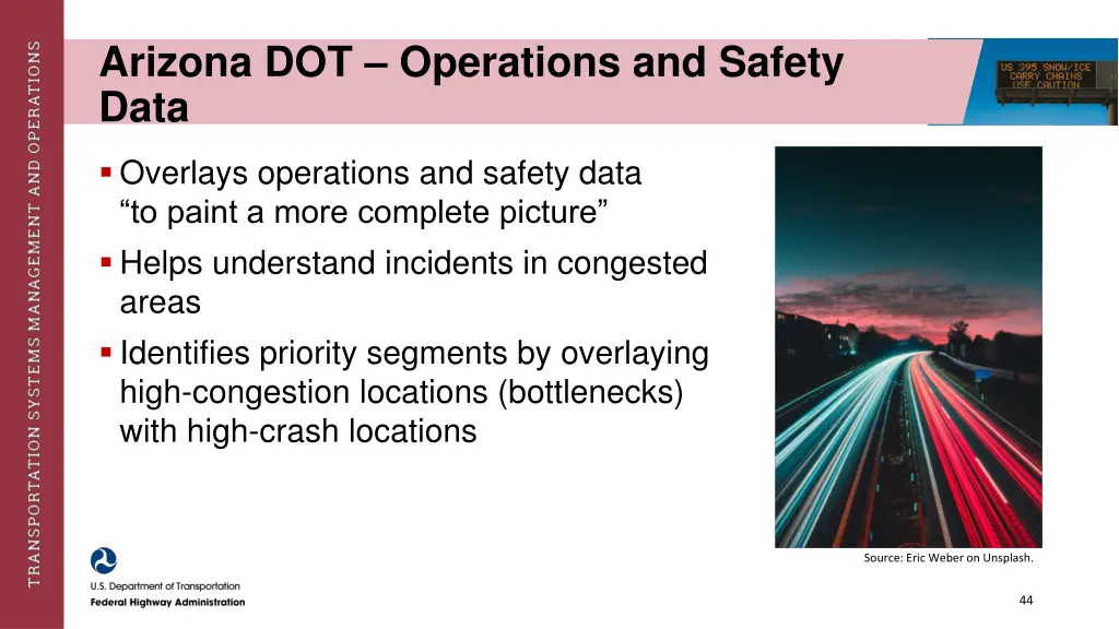 arizona dot operations and safety data