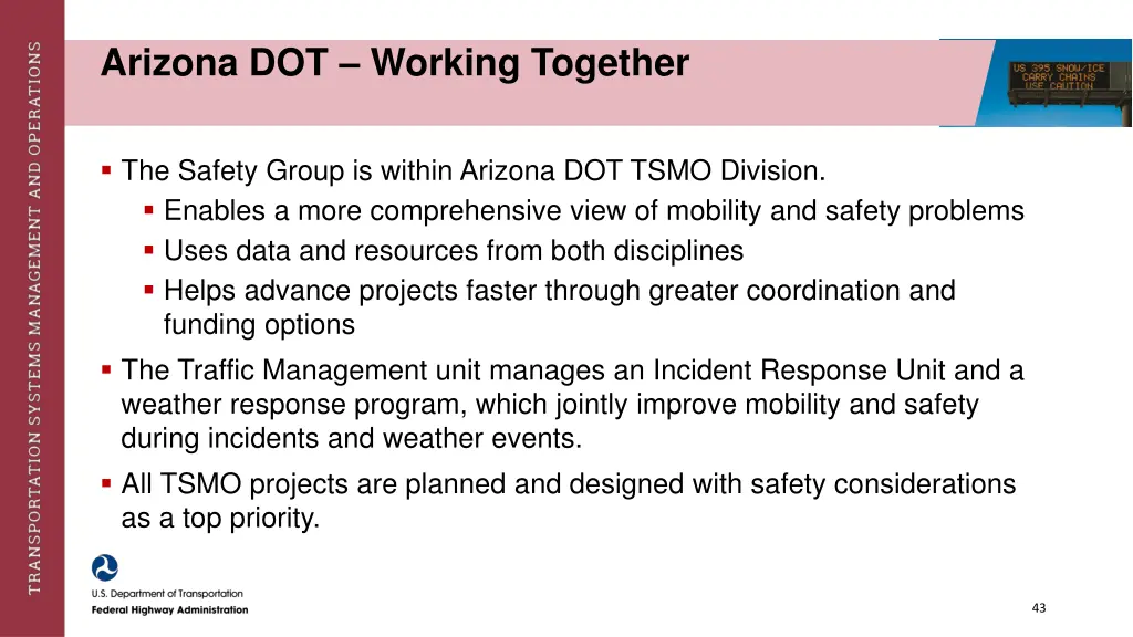 arizona dot working together