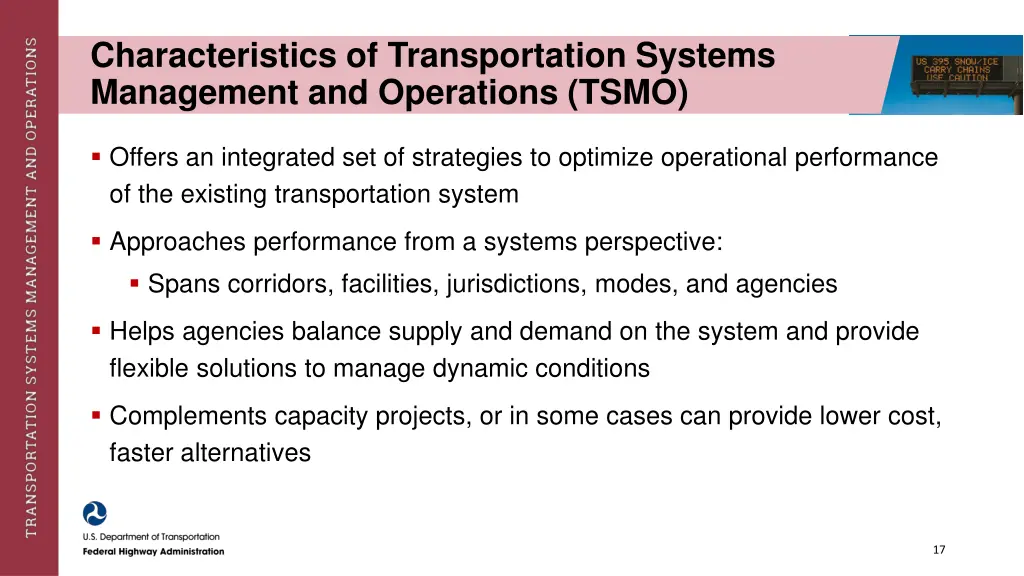 characteristics of transportation systems