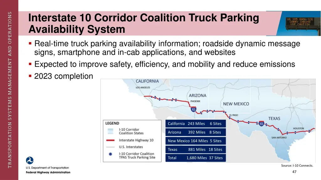 interstate 10 corridor coalition truck parking