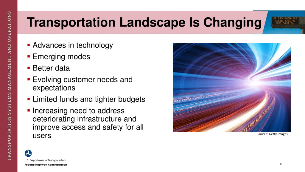 transportation landscape is changing