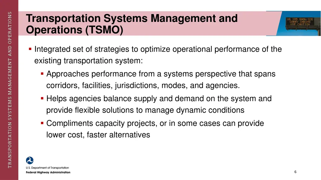 transportation systems management and operations