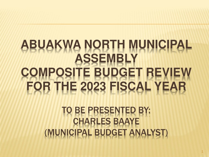 abuakwa north municipal assembly composite budget