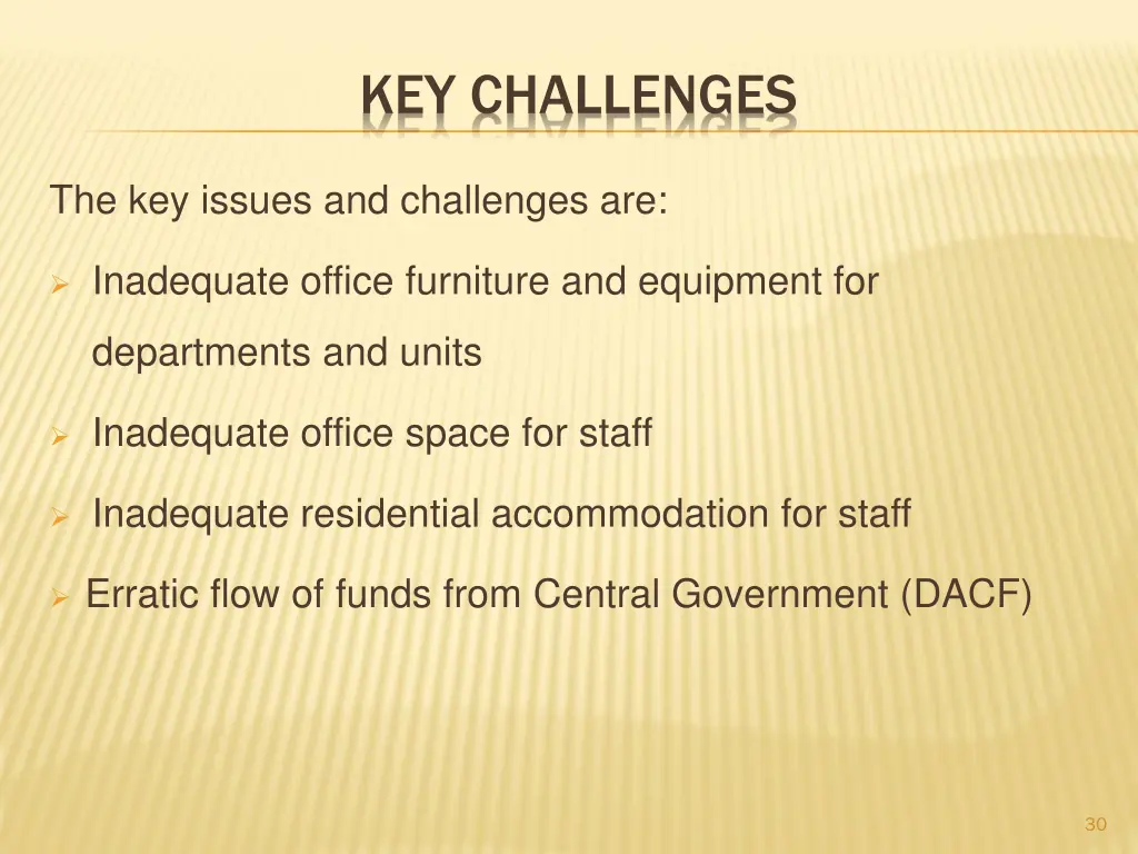 key challenges