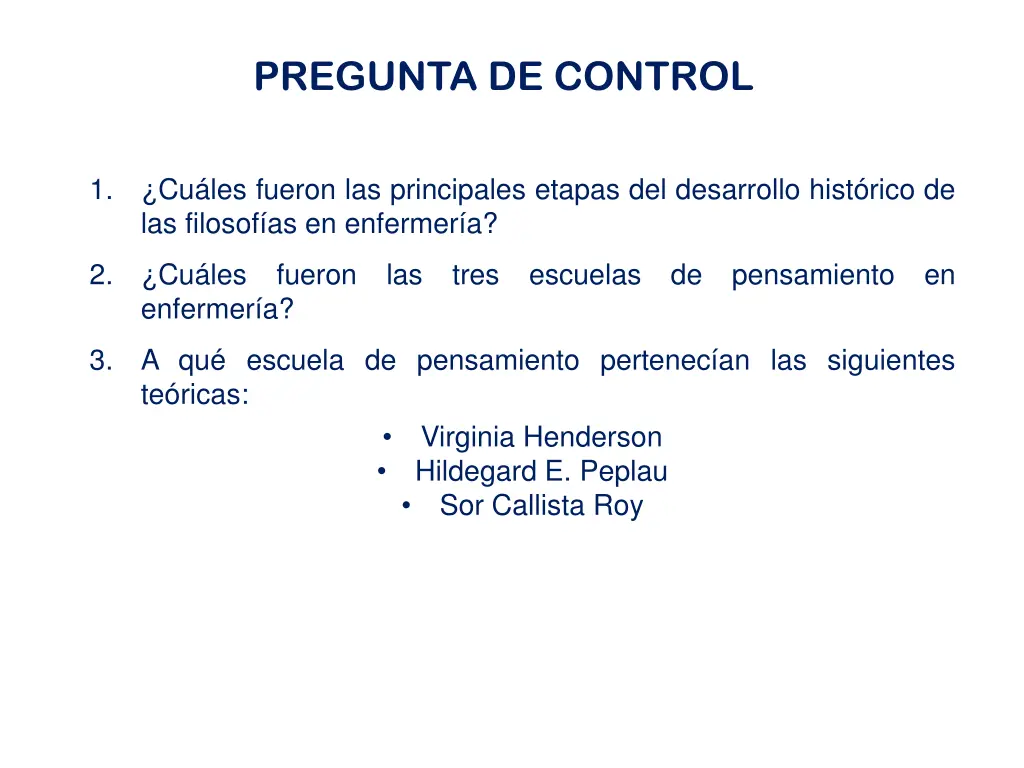 pregunta de control