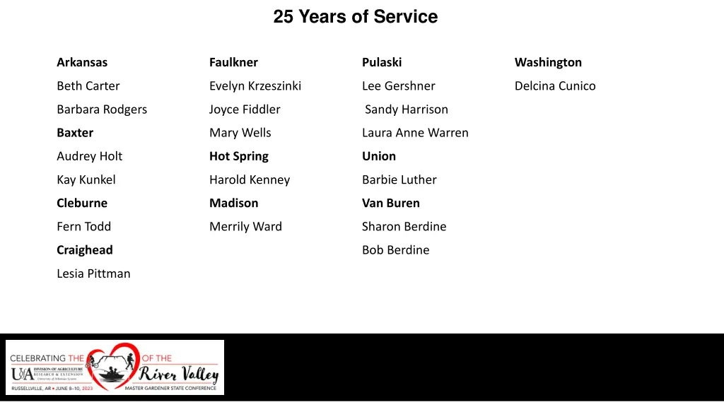 25 years of service