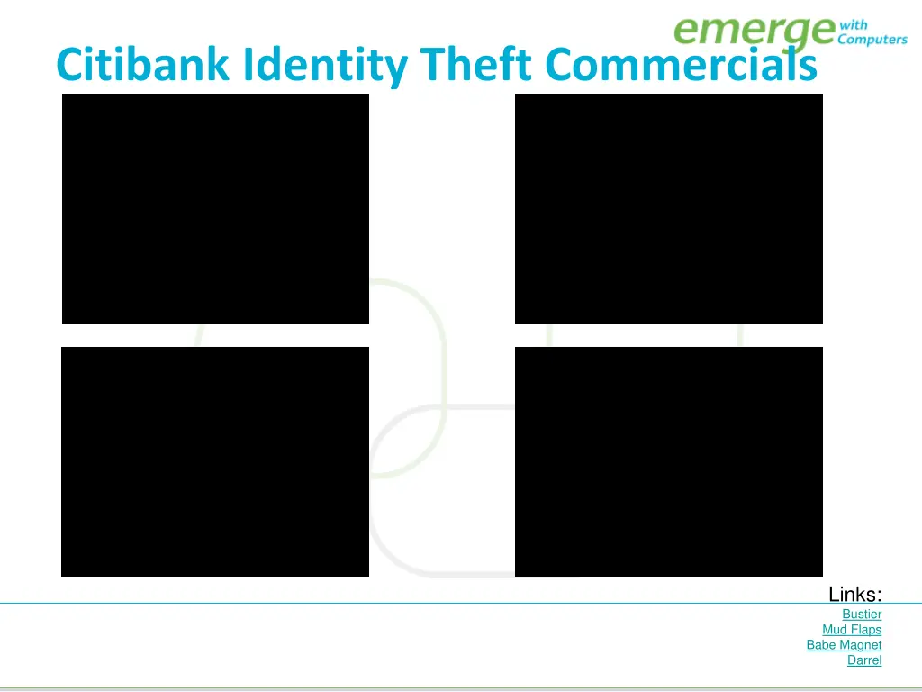 citibank identity theft commercials