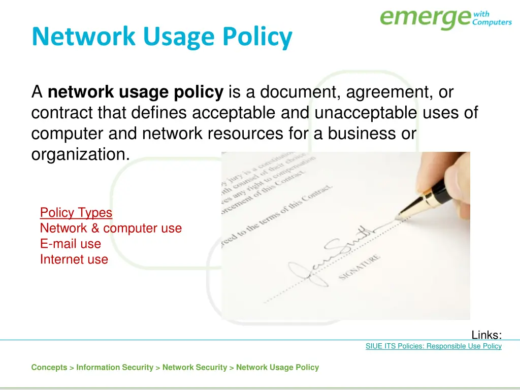 network usage policy