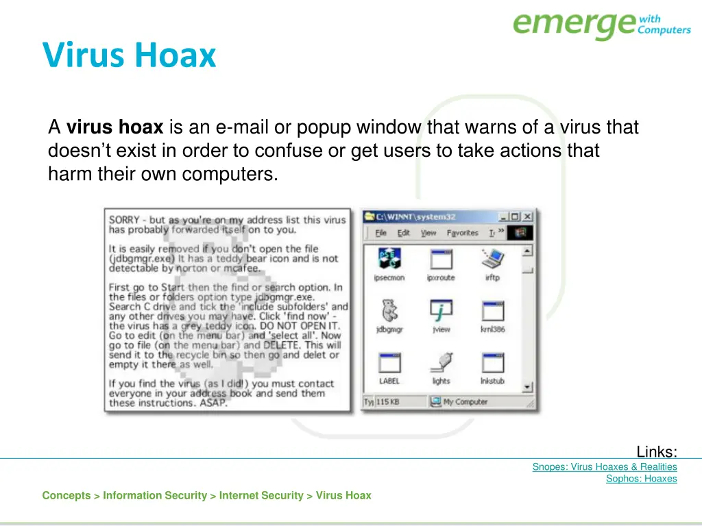 virus hoax