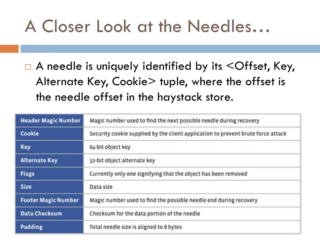 a closer look at the needles