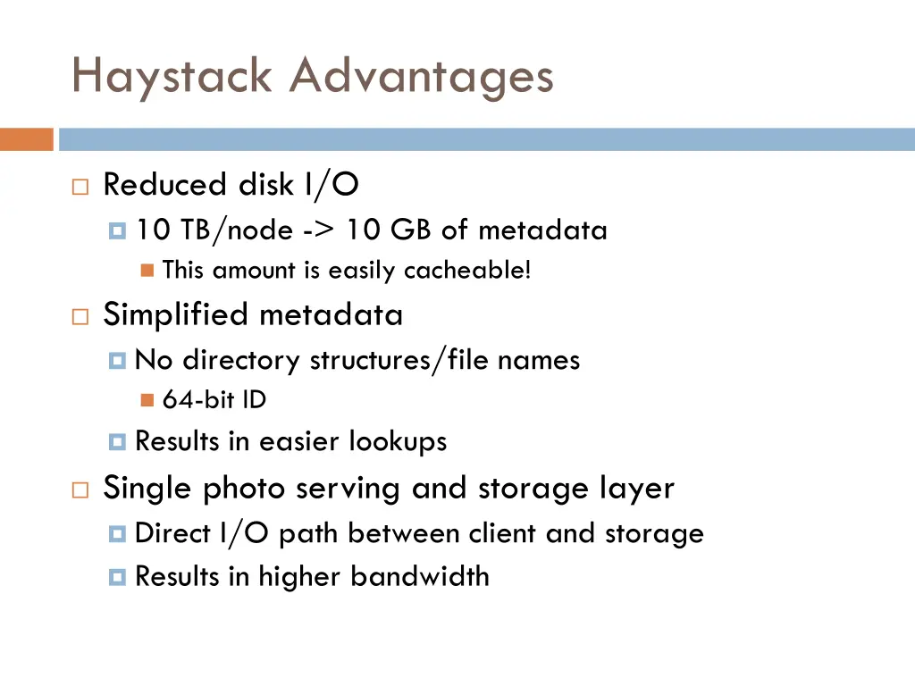 haystack advantages