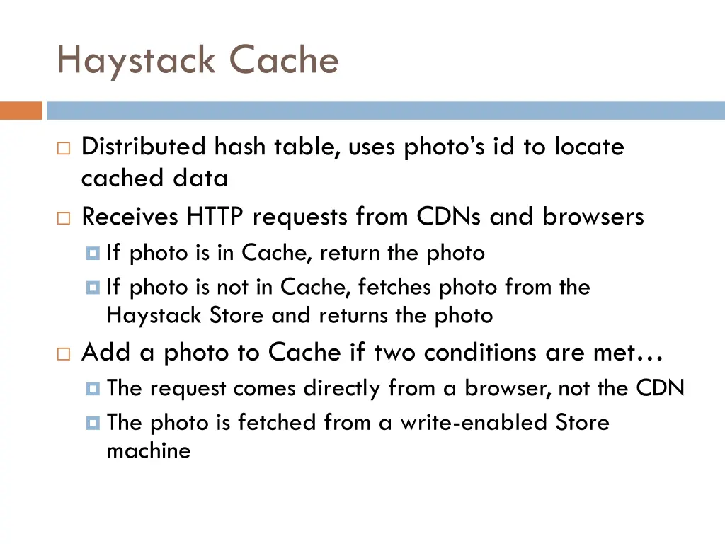 haystack cache