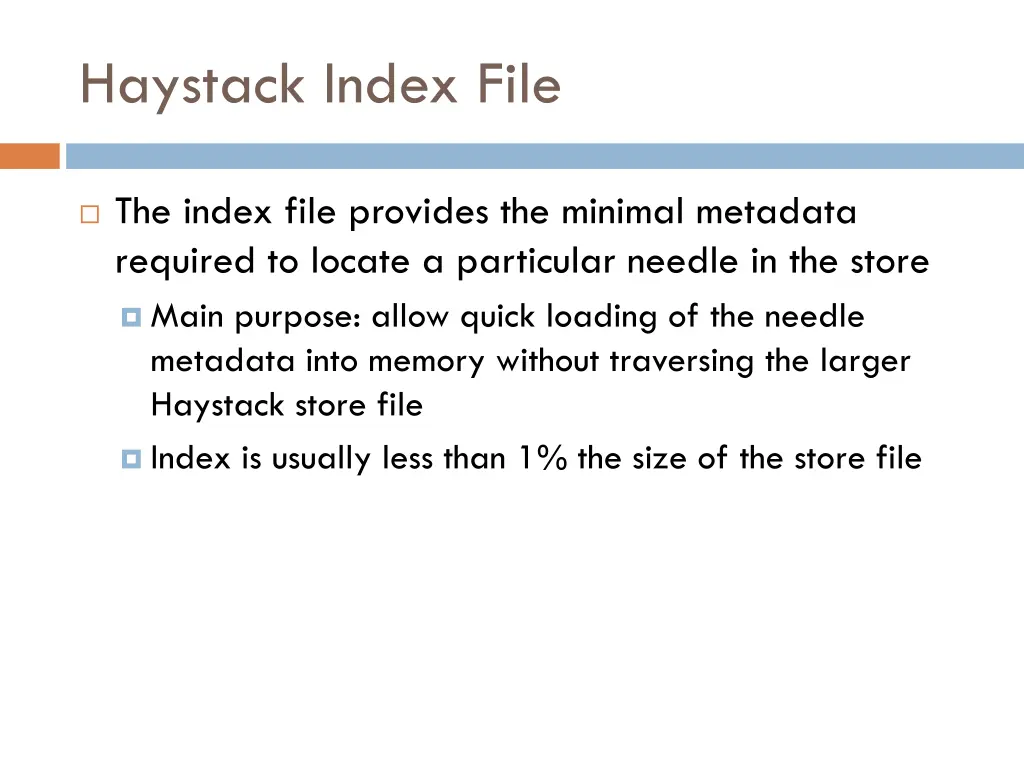 haystack index file 1