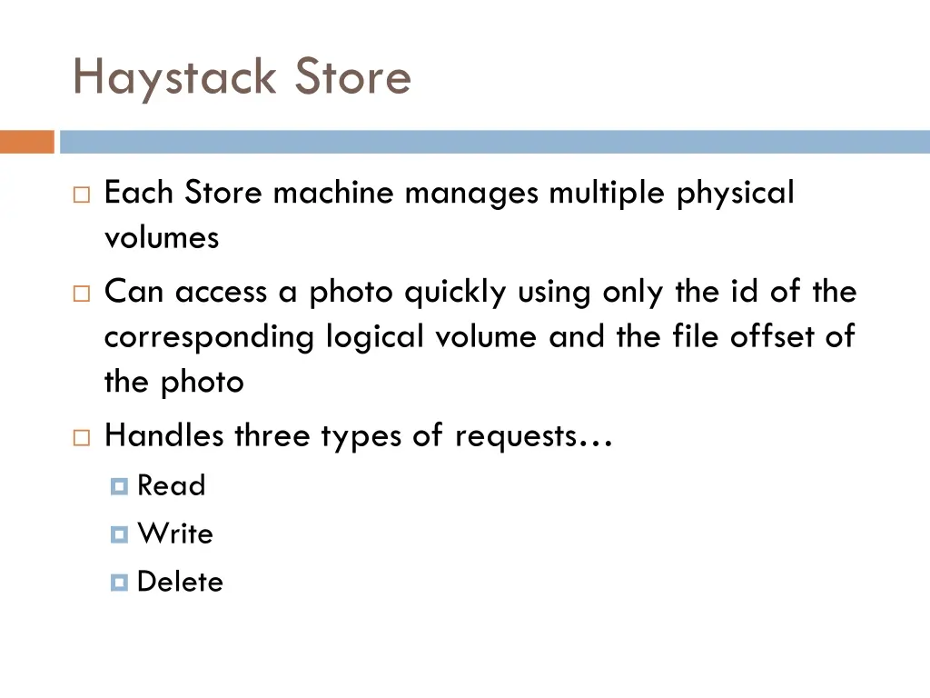 haystack store