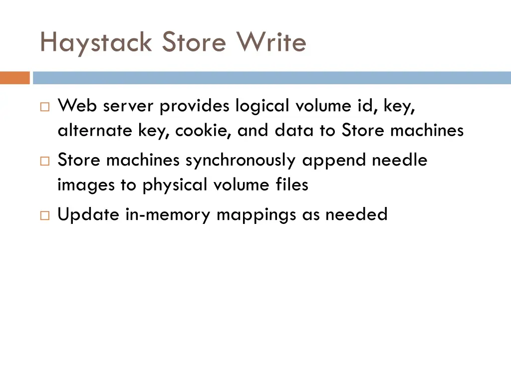 haystack store write