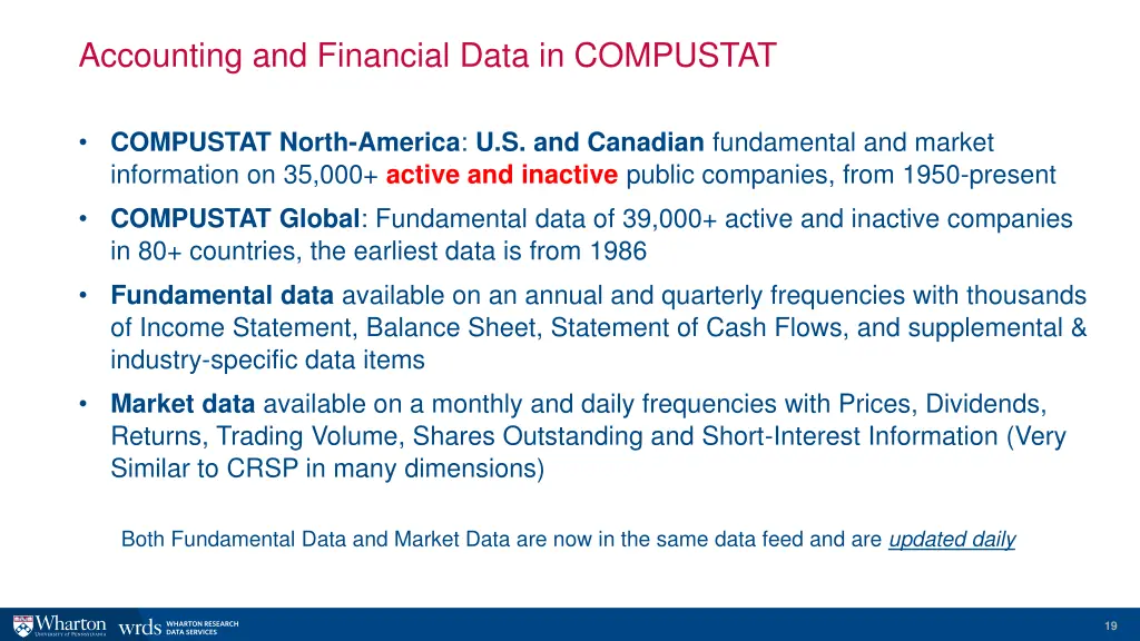 accounting and financial data in compustat