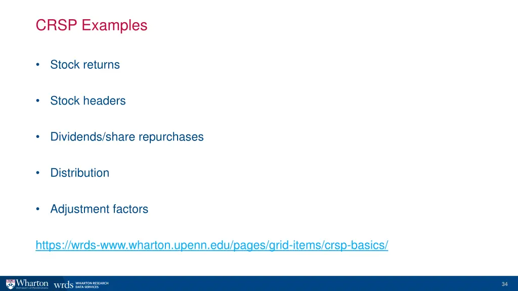 crsp examples