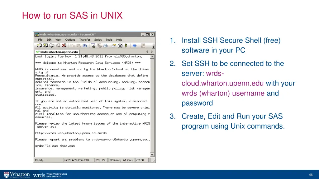 how to run sas in unix