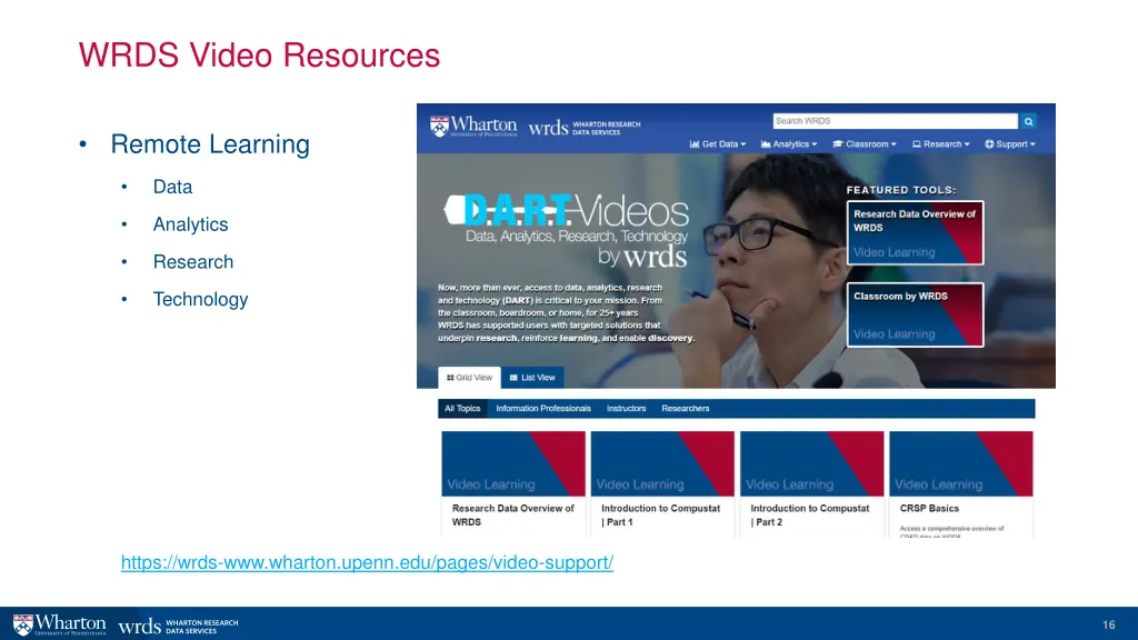 wrds video resources