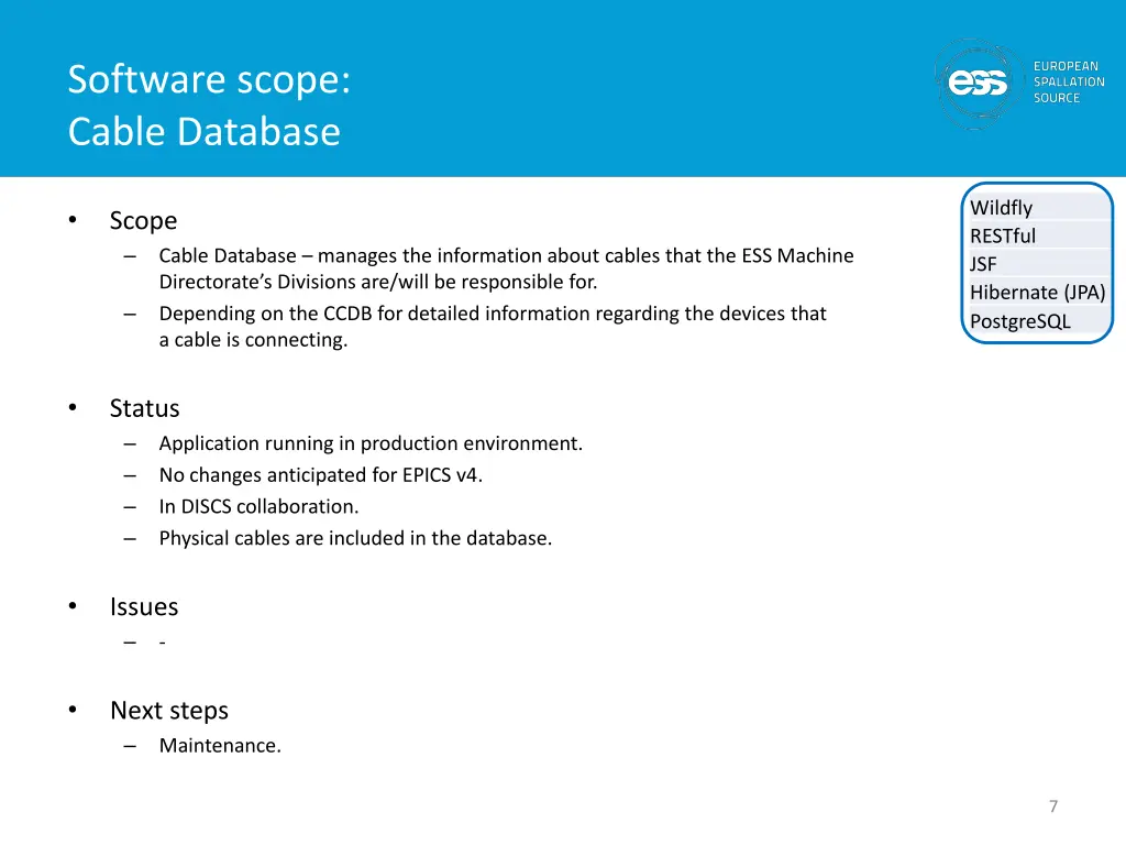 software scope cable database