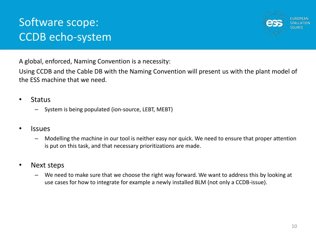 software scope ccdb echo system