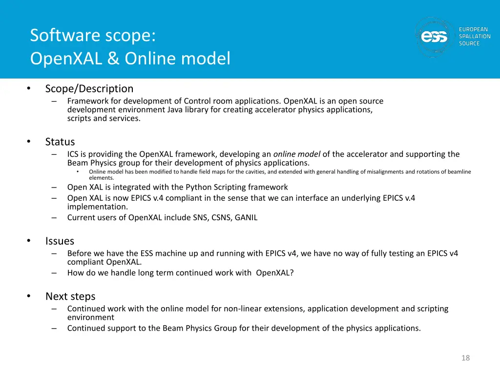 software scope openxal online model