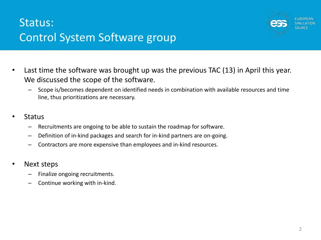 status control system software group