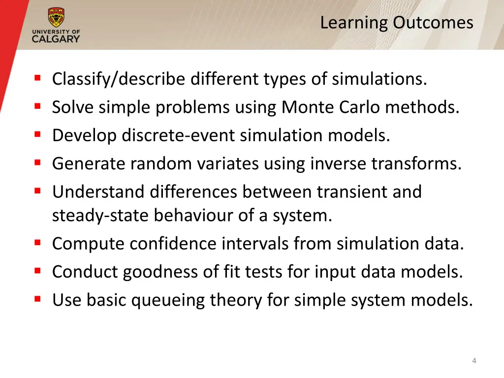 learning outcomes