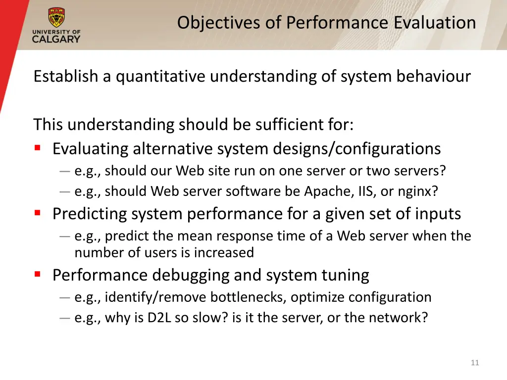 objectives of performance evaluation