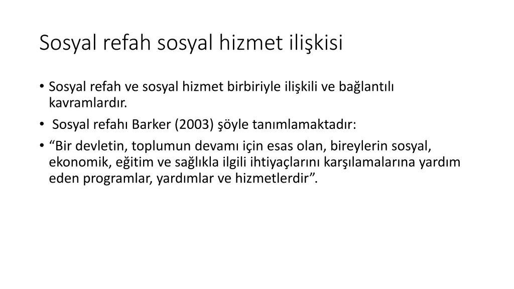 sosyal refah sosyal hizmet ili kisi