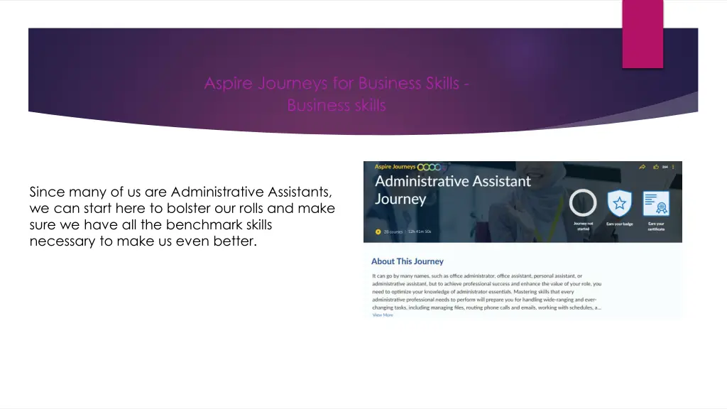 aspire journeys for business skills business