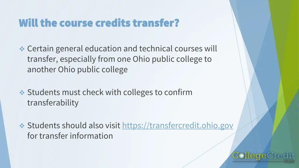 will the course credits transfer will the course