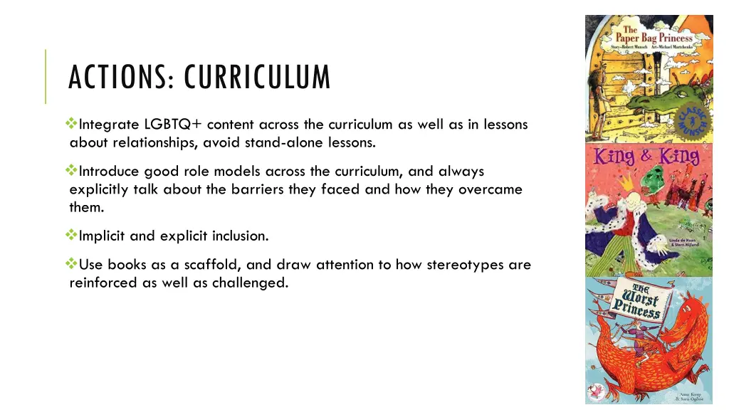 actions curriculum