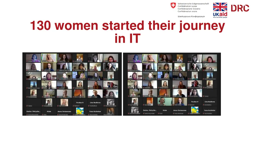 130 women started their journey in it