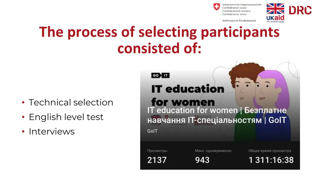 the process of selecting participants consisted of