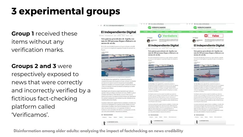 3 experimental groups