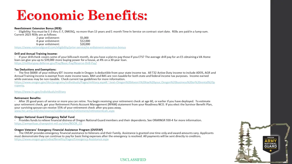 economic benefits