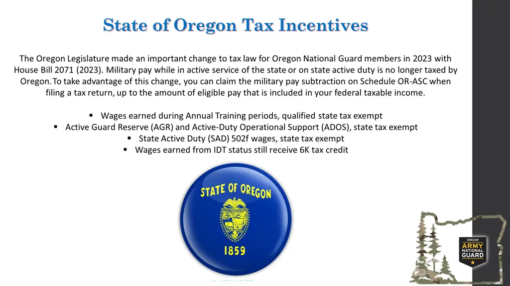 state of oregon tax incentives