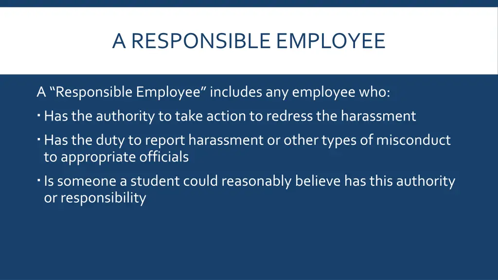 a responsible employee