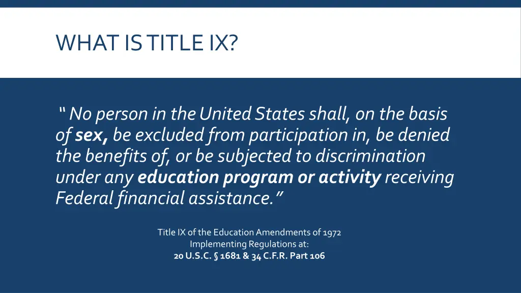 what is title ix 1